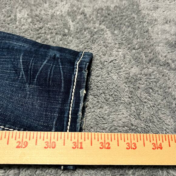 Rock Revival Jeans Womens 27 (31x31) Lilas Easy Skinny Blue Bling Western - Picture 9 of 11